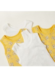 Juniors Printed Sleeveless Bodysuit - Set of 5