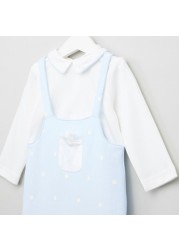 Giggles Printed Closed Feet Sleepsuit with Long Sleeves and Collar