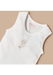 Giggles Printed Sleeveless Bodysuit with Snap Closure