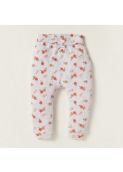 Juniors Printed Leggings with Bow Accent - Set of 2