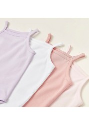 Juniors Solid Sleeveless Bodysuit - Set of 4