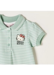 Sanrio Hello Kitty Print Polo Dress with Short Sleeves