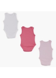 Juniors Round Neck Sleeveless Bodysuit - Set of 3