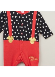 Disney Minnie Mouse Print Sleepsuit with Long Sleeves