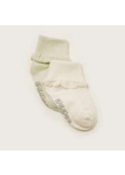 Giggles Textured Socks with Ruffles - Set of 2