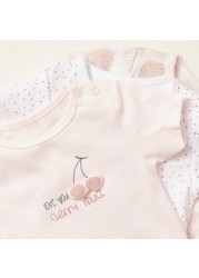 Juniors Printed Bodysuit with Short Sleeves - Set of 5