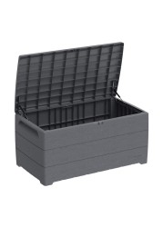 Cosmoplast Cedargrain Plastic Deck Storage Box (416 L, 129.5 x 70 x 62.5 cm)