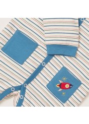 Juniors Striped Sleepsuit with Long Sleeves