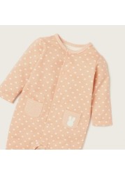 Giggles Printed Sleepsuit with Long Sleeves