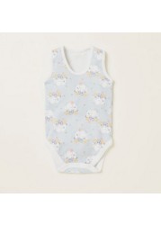 Juniors Printed Sleeveless Bodysuit - Set of 3