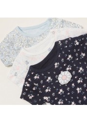 Juniors Printed Bodysuit with Short Sleeves - Set of 5