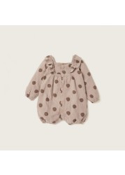 Giggles Polka Dot Printed Rompers and Headband Set