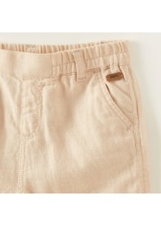 Giggles Solid Shorts with Elasticised Waistband and Pockets