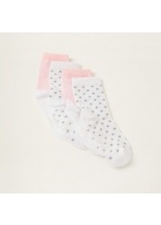 Juniors Printed Socks with Cuffed Hem - Pack of 2