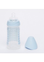 Suavinex Printed Feeding Bottle with Soother and Clip