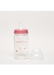 Giggles Printed Glass Feeding Bottle - 200 ml