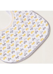 Juniors All-Over Printed Bib with Press Button Closure