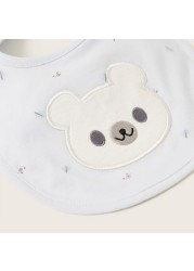 Juniors Applique Detailed Bib with Snap Button Closure