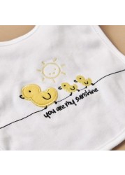 Juniors Embroidered Detail Bib with Press Button Closure