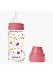 Beaba Printed Wide Neck Feeding Bottle - 240 ml