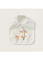 Disney Winnie the Pooh Print Bib with Snap Button Closure - Set of 6