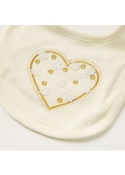 Juniors Embroidered Bib with Snap Button Closure