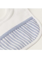 Giggles Striped Bib with Press Button Closure