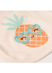 Juniors Pineapple Printed Bib with Snap Closure