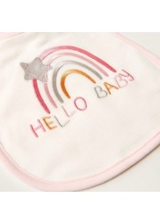 Juniors Embroidered Bib with Button Closure