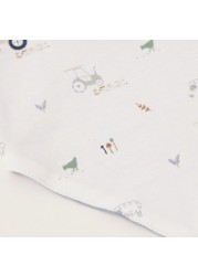 Juniors All-Over Printed Bib with Press Button Closure