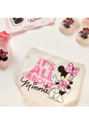 Disney Minnie Mouse Print 4-Piece Bib and Booties Set