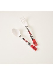 Cars Print Spoon and Fork Set