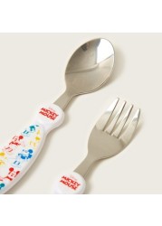 Disney Mickey Mouse Print 2-Piece Cutlery Set