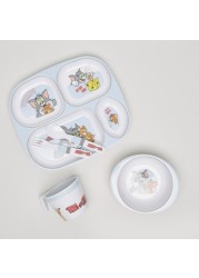 Tom and Jerry Print 5-Piece Dinner Set