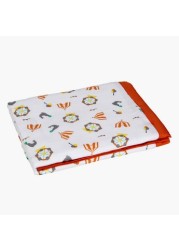 My Milestones Muslin Baby 2-Layered Blanket - Carnival Orange