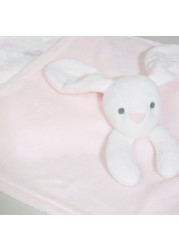 Juniors Hearts Printed 3D Bunny Applique Blanket - 75x75 cms