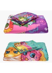 Shopkins 4-Piece Comforter Set - 220x150 cms (Buy 1 Get 1 Free)