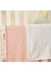 Juniors Assorted 2-Piece Receiving Blanket Set - 70x70 cms