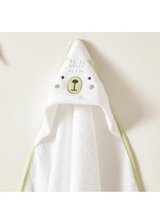 Juniors Bear Embroidered Towel with Hood - 76x76 cms