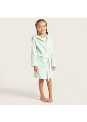 Juniors Hooded Bathrobe with Long Sleeves