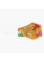 Forza Ragazzi Dinosaur Print Protective Kids Face Mask