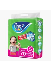 Fine Baby DoubleLock Technology Size 5, 70-Piece Diaper Pack - 11-18 kgs