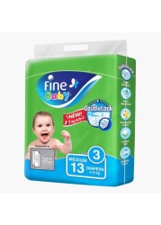 Fine Baby DoubleLock Technology Size 3 Medium 13-Diaper Pack - 4-9 kgs