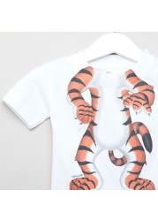 Just Add A Kids Tiger Body Print T-shirt with Round Neck