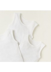 Juniors Solid Sleeveless Bodysuit - Set of 5