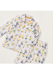 Disney All-Over Mickey Mouse Print Shirt and Pyjamas Set