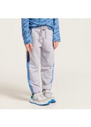 Juniors Solid Knit Pants with Drawstring Closure and Side Panel Detail