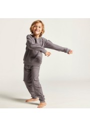 Love Earth Organic Graphic Print Sweatshirt and Jog Pants Set