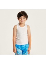 Juniors Solid Vest with Round Neck - Set of 3