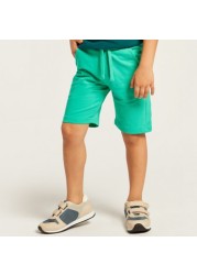 Juniors Solid Shorts with Pockets and Drawstring Closure